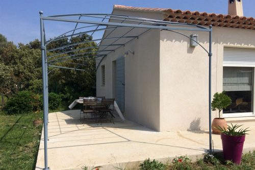 Pergola cintrée voute avec 2 angles