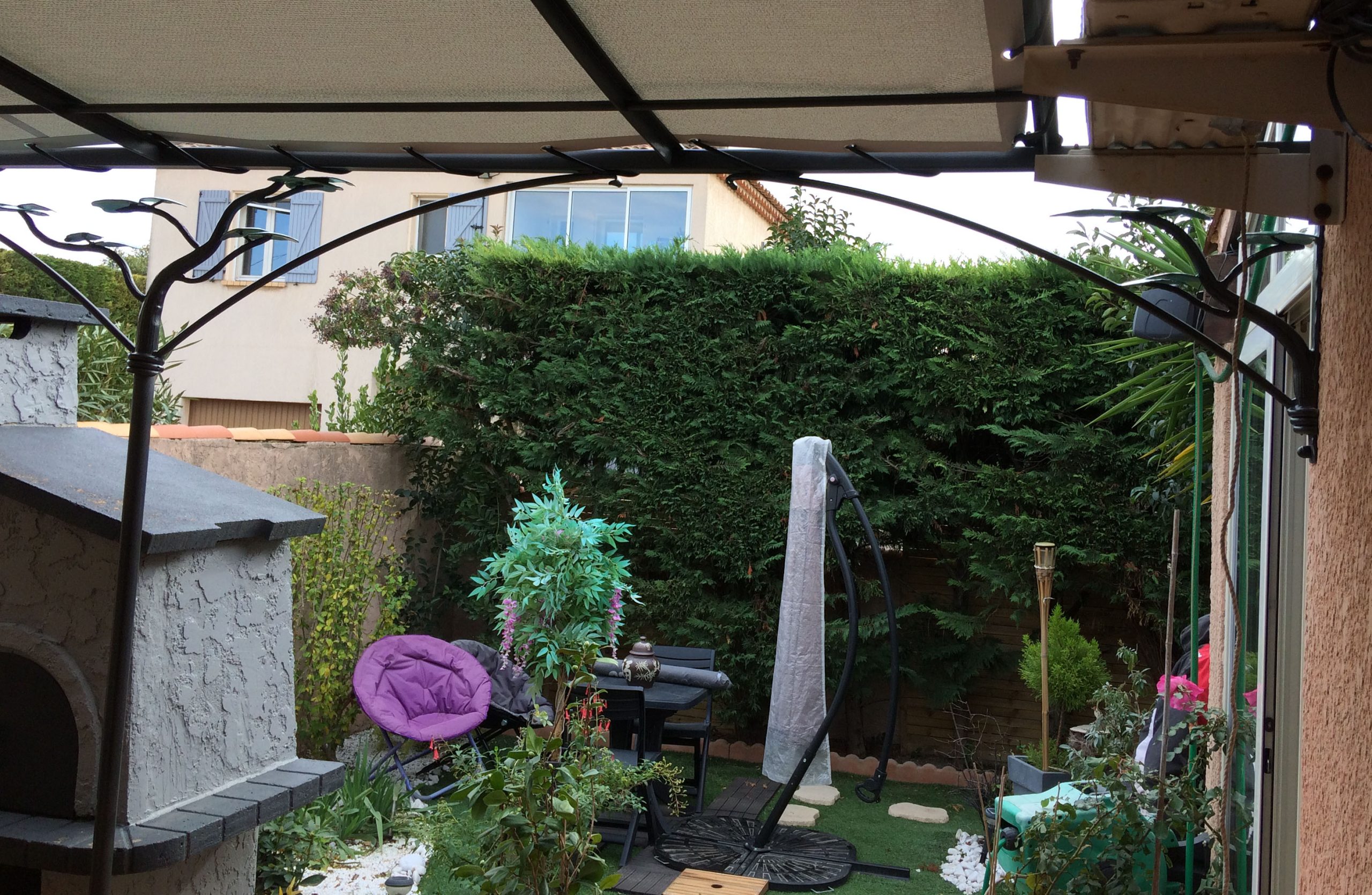 pergola sur mesure en fer forgé bonsai